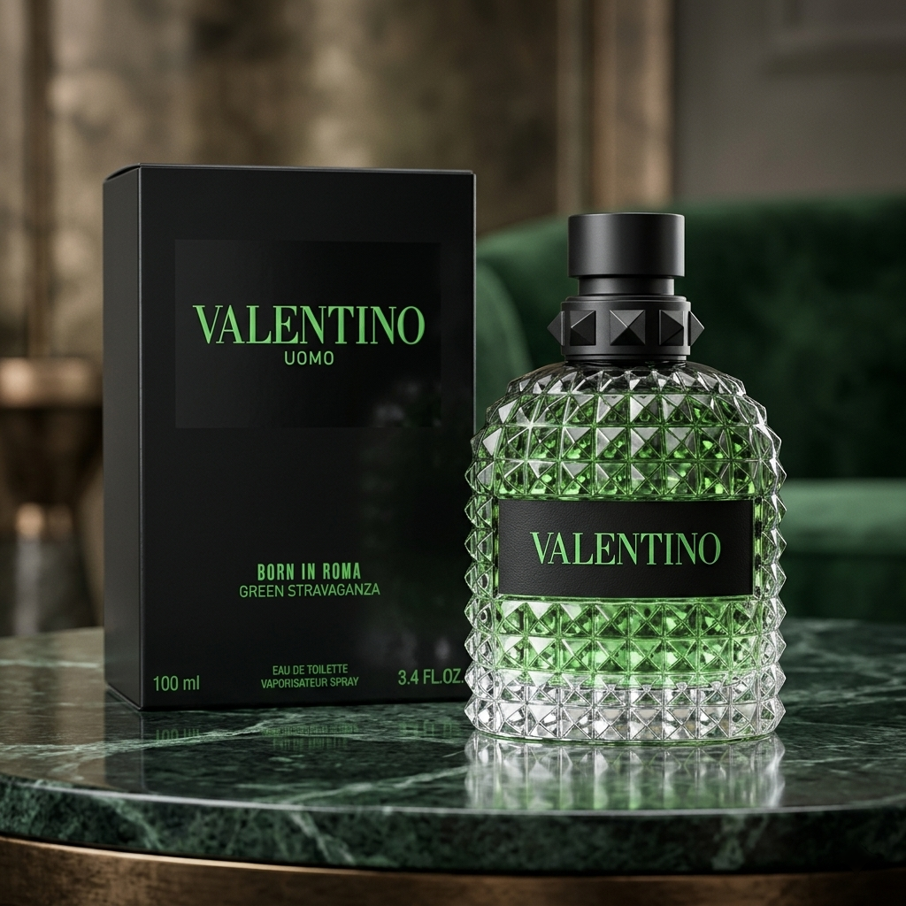 Valentino fragrance UOMO in green for men 3.4 fl oz
